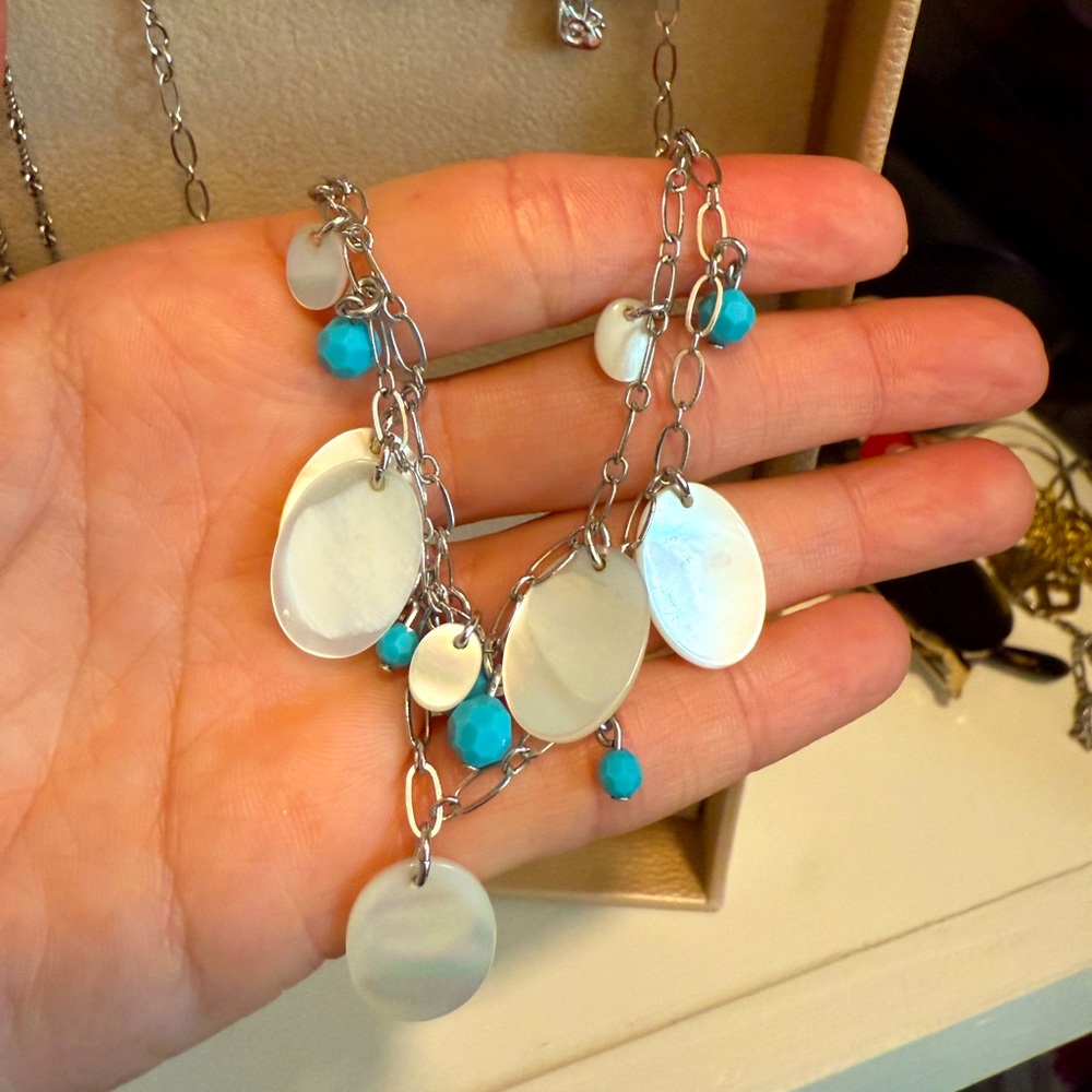 Swarovski’s silver necklace
